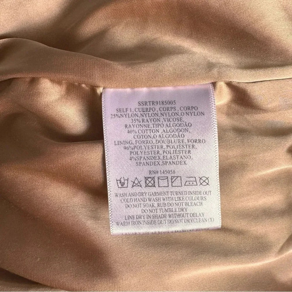 Stylestalker Ari Coral Lace Dress Mini Sheath V-neck 3/4 sleeves L RTR - Picture 10 of 10